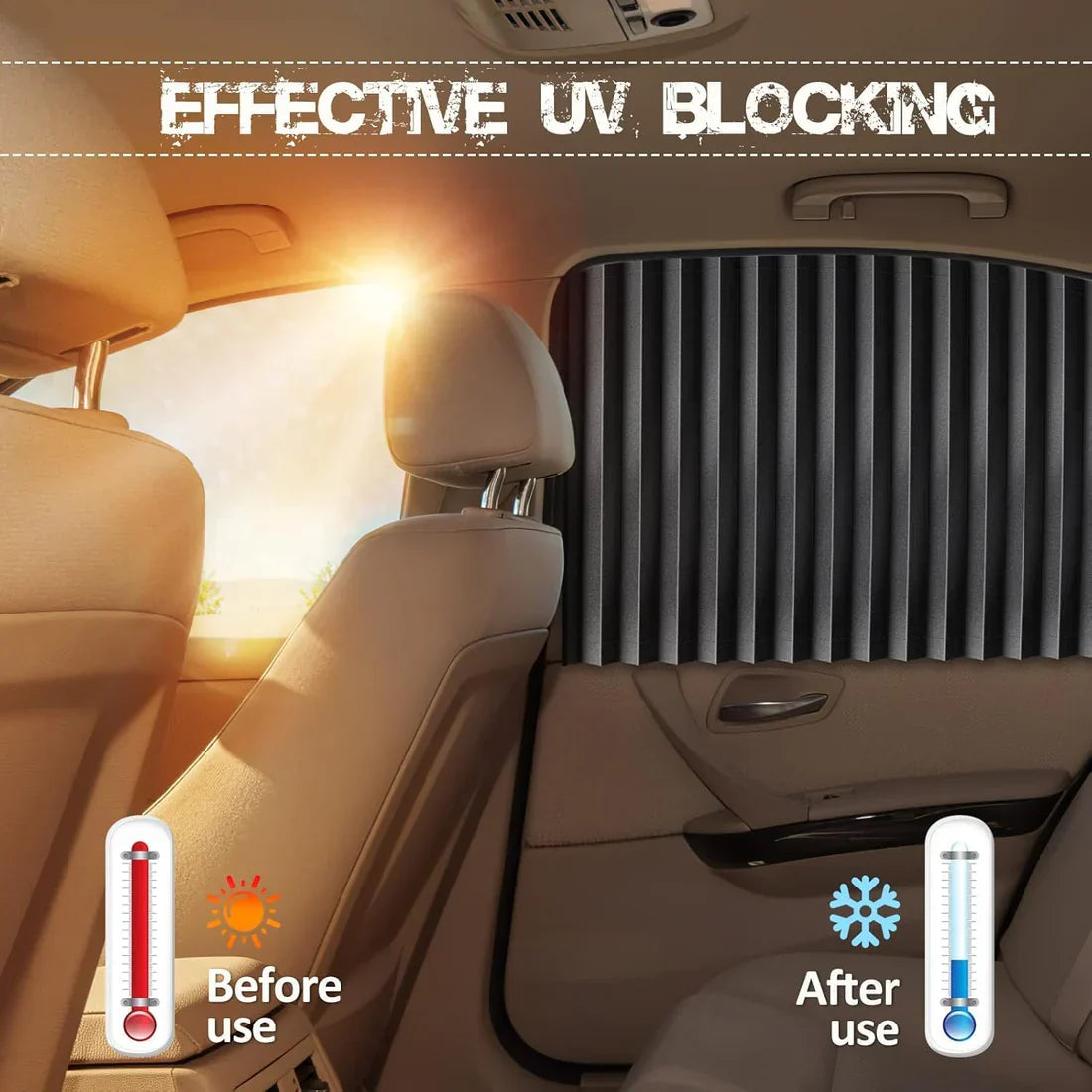 4 Piece Magnetic Car Curtains