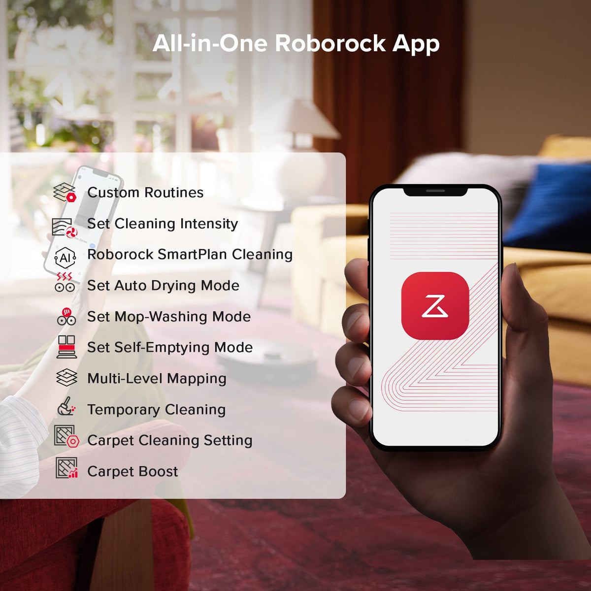 Roborock Qrevo S5V Robot Vacuum with Multifunctional Dock