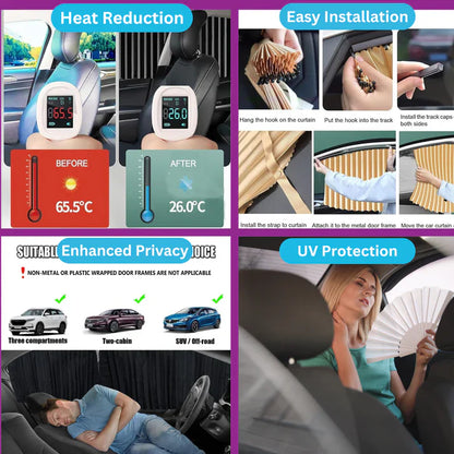 4 Piece Magnetic Car Curtains