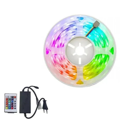 CasaLux - Self-adhesive LED strip 2835 RGB 10 meters with remote control and power supply - CL55340
