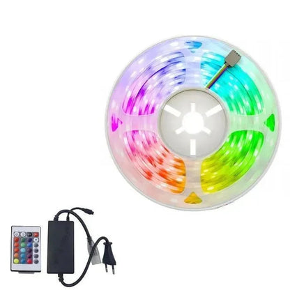 CasaLux - Self-adhesive LED strip 2835 RGB 10 meters with remote control and power supply - CL55340